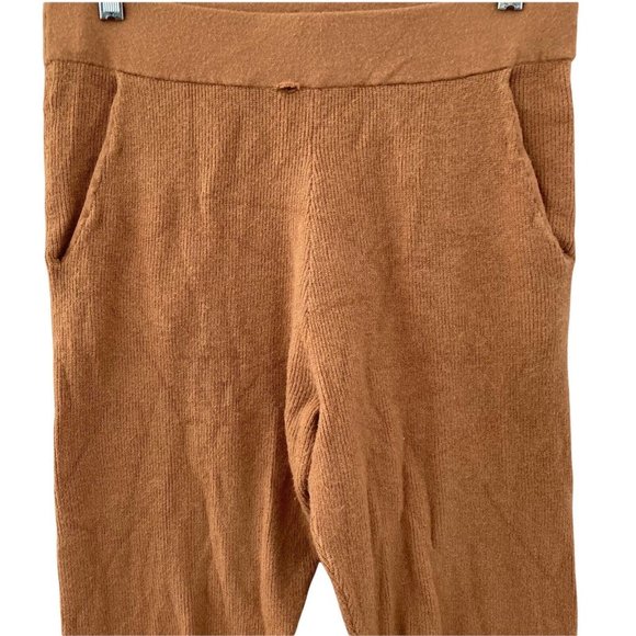 Leith Leggings Knit Womens Medium Golden Yellow Stretch - Picture 6 of 11